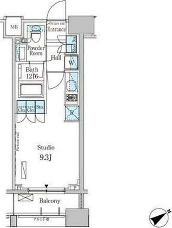 パークアクシス横浜山下町 5階階 間取り