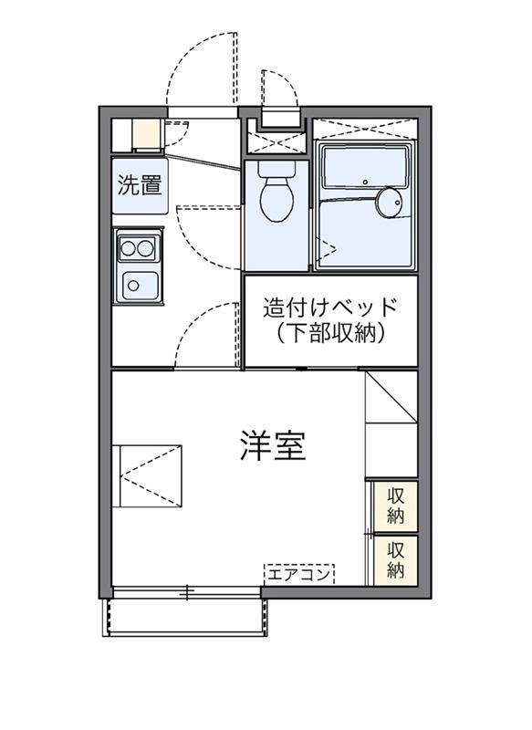 多摩ハッピーランド(1K/1階)の間取り写真