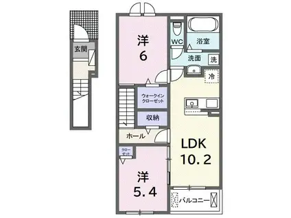 プリムラ(2LDK/2階)の間取り写真