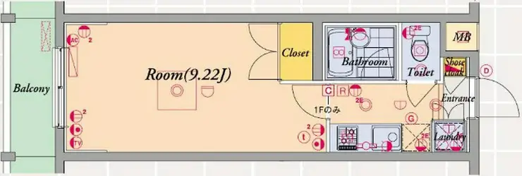 ビバリーホームズ柿の木坂 1階階 間取り