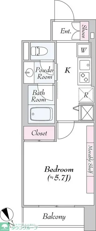 ヴァンテ・アン神楽坂 3階階 間取り