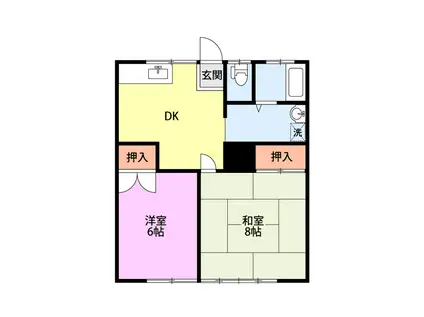 ダイワロイヤルハイツ(2DK/2階)の間取り写真