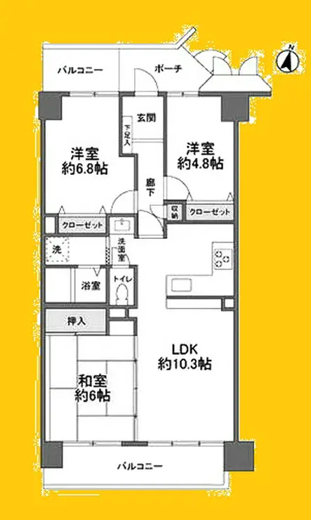 ローヤルシティ鴨居弐番館 4階階 間取り