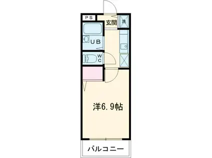 リバーサイド金岡II番館(1K/2階)の間取り写真