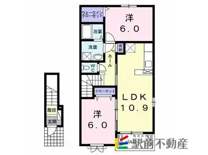 エマーブル I(2LDK/2階)の間取り写真