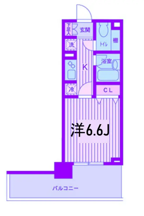 ドゥーエ横濱台町 6階階 間取り