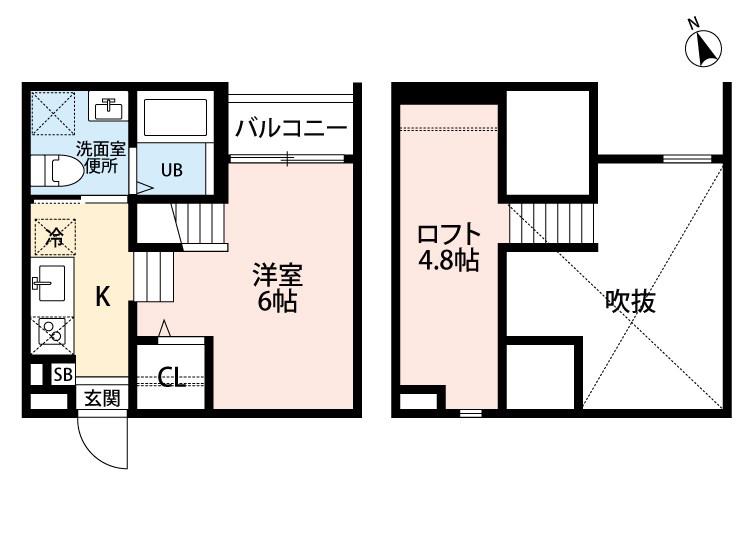 KIINO(1K/2階)の間取り写真