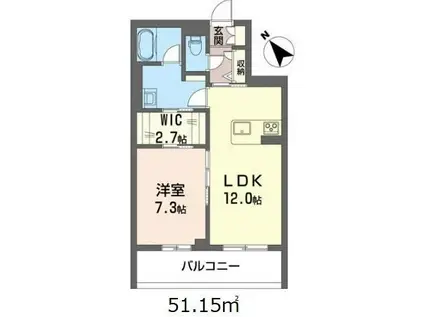 コンフォーザ(1LDK/3階)の間取り写真