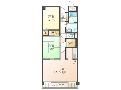 コンフォート西神戸(2LDK/4階)の間取り写真