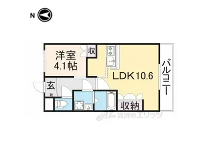 ラ・ポーラ滝川12(1LDK/3階)の間取り写真