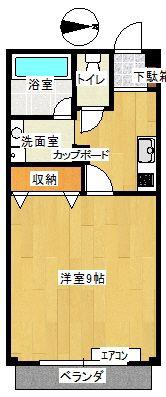 グランメゾントレビ C棟(1K/2階)の間取り写真
