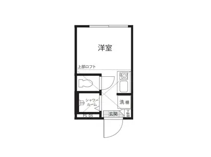 ONUCUBE夏目坂(ワンルーム/2階)の間取り写真