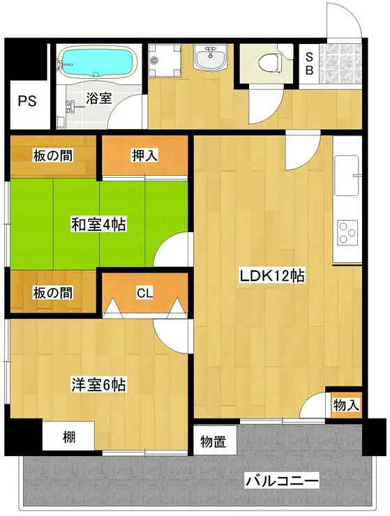 マンションヴィップ落合 6階階 間取り