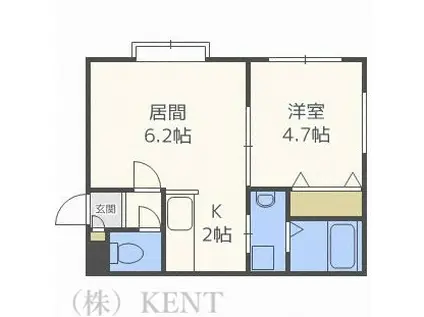 アリビラ(1LDK/3階)の間取り写真