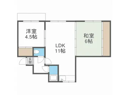 プラザ三浦(2LDK/3階)の間取り写真