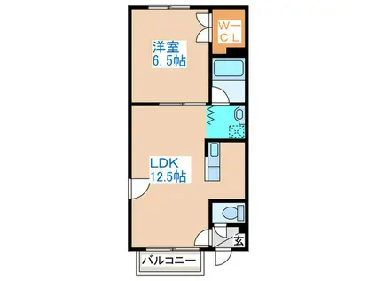 センチュリーH・S(1LDK/3階)の間取り写真