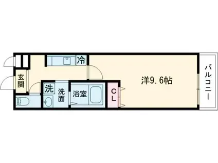 フジパレス御陵通II番館(1K/2階)の間取り写真