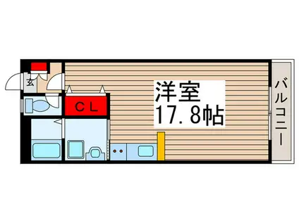 クレール(ワンルーム/3階)の間取り写真