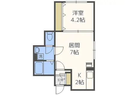 DS-SQUARE(1LDK/2階)の間取り写真