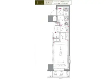 AZEST関内(1K/9階)の間取り写真