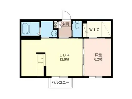 メゾン ド フェリス(1LDK/1階)の間取り写真