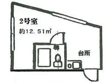 ZF1ビル(ワンルーム/4階)の間取り写真