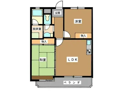 V・スクエアSUGITA(2LDK/1階)の間取り写真