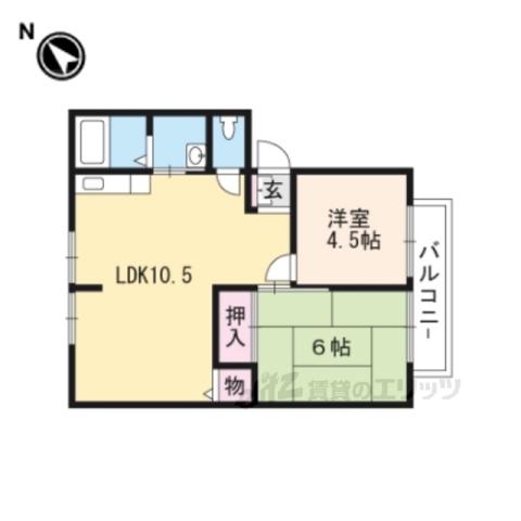 メゾンルイール(2LDK/1階)の間取り写真