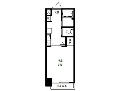 スカイヒルハウス(1K/2階)の間取り写真