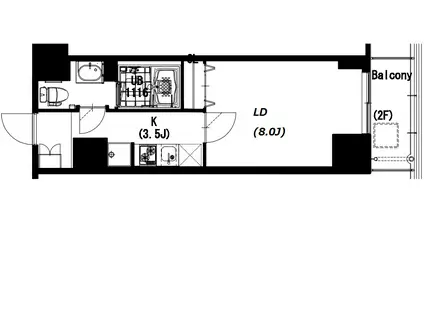エスティメゾン押上(1K/4階)の間取り写真