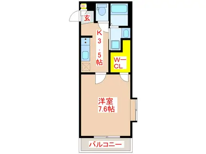 EGRET(1K/3階)の間取り写真