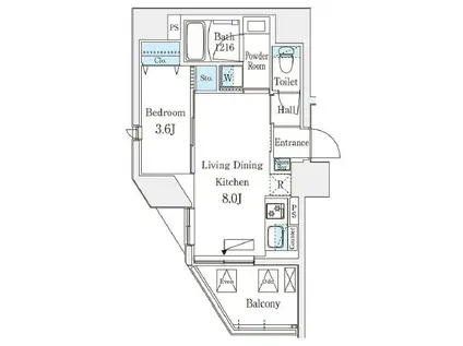 デュオフラッツ池袋(1LDK/3階)の間取り写真