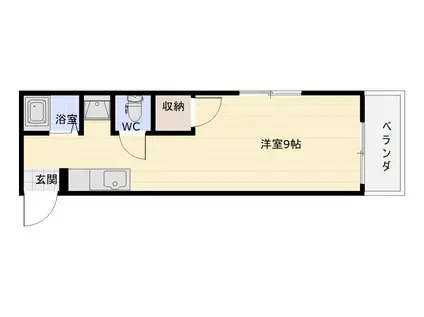 ビッグサンビル(ワンルーム/5階)の間取り写真