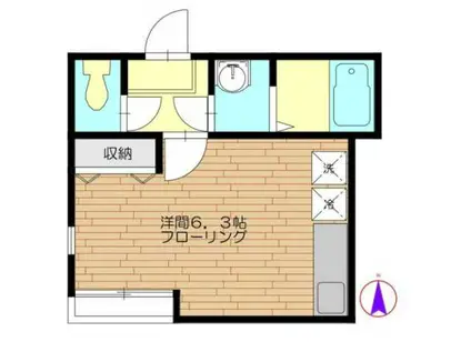 ステラコート(ワンルーム/1階)の間取り写真