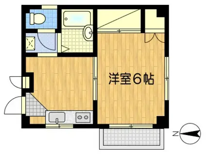 メゾンラフィーネ(1K/3階)の間取り写真