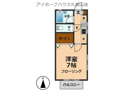 ジュネス久我山(1K/1階)の間取り写真