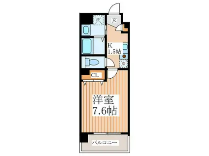 メゾン ルミエール(1K/2階)の間取り写真