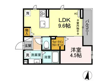 SEJOUR OTTS DEUX(1LDK/2階)の間取り写真