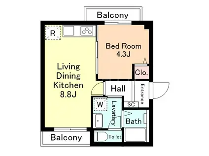 MA・MAISON COCO(1LDK/3階)の間取り写真