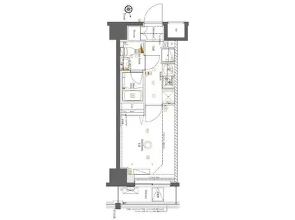 AZEST四つ木(1K/10階)の間取り写真