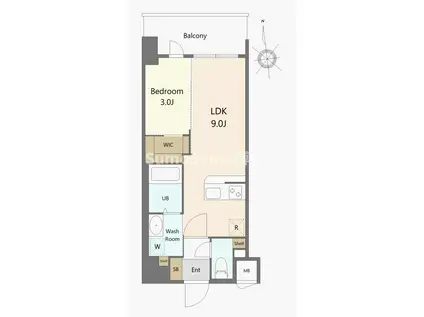 MODERN PALAZZO 大濠公園II(1LDK/2階)の間取り写真