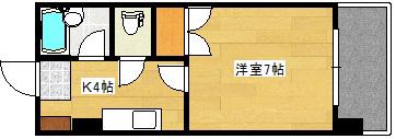 第1品川ビル(1K/2階)の間取り写真
