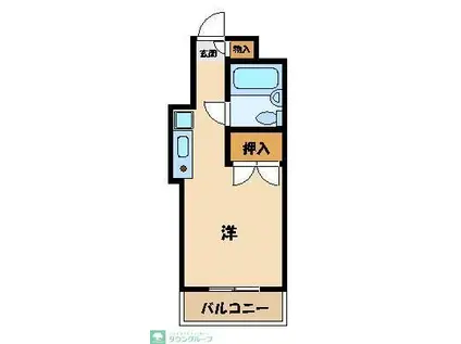 サンパレス花小金井(ワンルーム/3階)の間取り写真