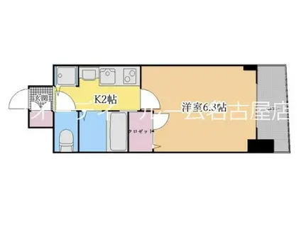 プレサンス大須観音駅前サクシード(1K/3階)の間取り写真