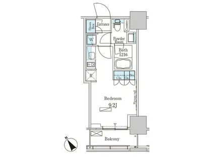 パークアクシス横濱関内スクエア(ワンルーム/12階)の間取り写真