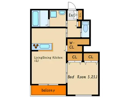 HARUKA(1LDK/1階)の間取り写真