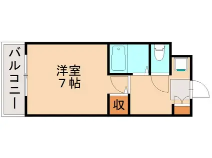 ラオム21(1K/3階)の間取り写真