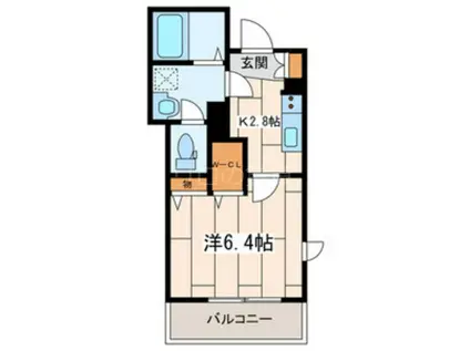 メゾン・ド・ベル(1K/3階)の間取り写真