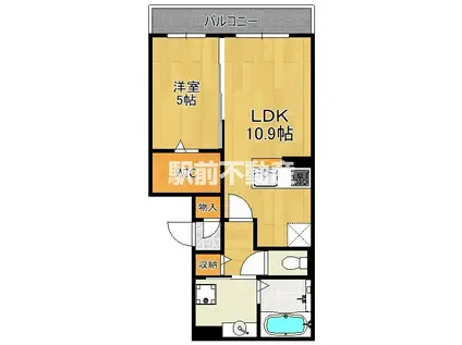 マローネ高宮(1LDK/1階)の間取り写真