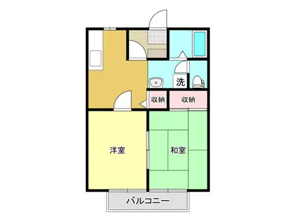 サンガーデン一番館(2DK/1階)の間取り写真